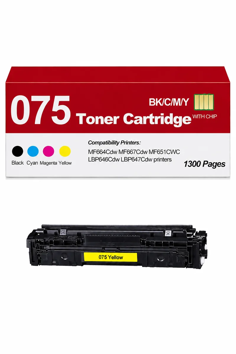 Canon CRG-075 Sarı Muadil Toner (ÇİPSİZ)