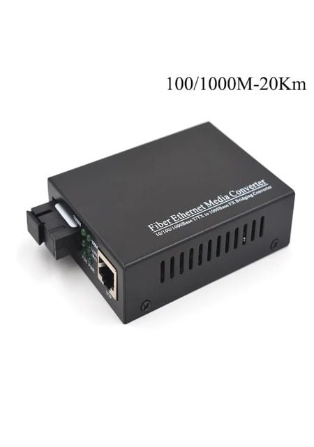10/100/1000 Fiber Media Converter Sc 20 Km Sfp Gerektirmez